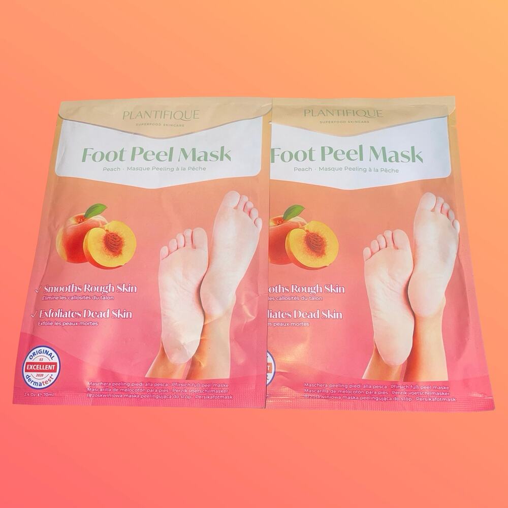 Plantifique Foot Peeling Mask 2 Pack Dermatologically Tested Repairs Dry Heels